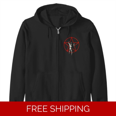 Le Studio Custom Zip Hoodie Unisex Classic Red Star Man